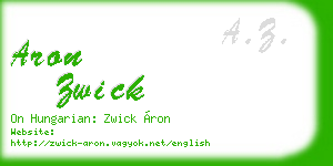 aron zwick business card